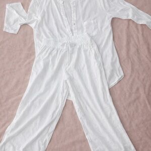 HANRO WHITE PAJAMAS